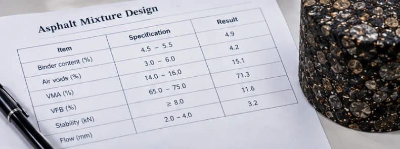 Volumetric data help engineers identify whether a mixture is too open too dense or poorly balanced The interpretation should always consider the applicable specification and the observed field condition Volumetric data help engineers identify whether a mixture is too open too dense or poorly balanced The interpretation should always consider the applicable specification and the observed field condition